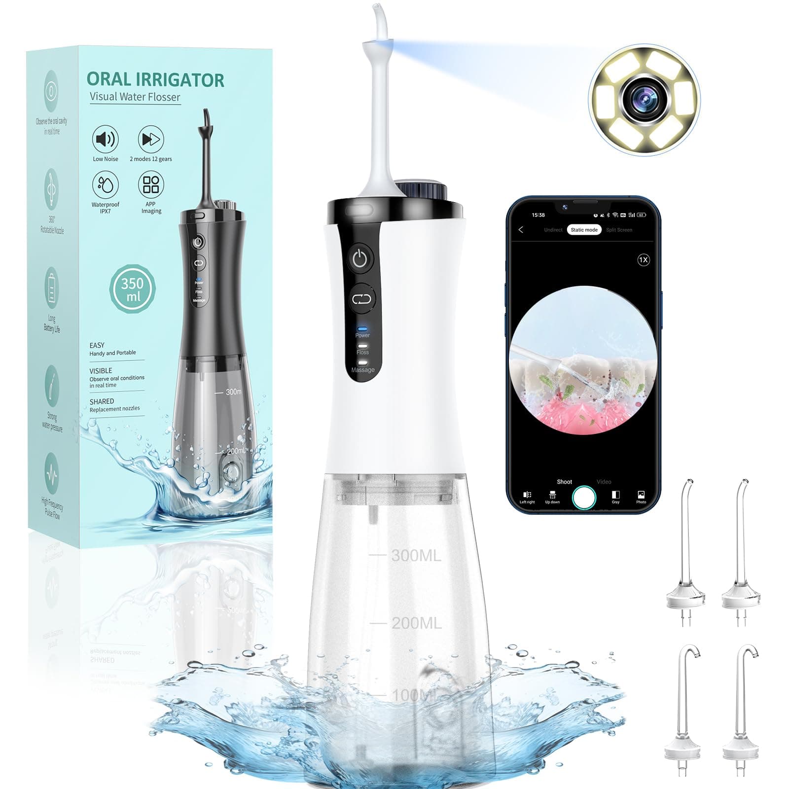 Munddusche Kabellos Visueller Elektrischer Zahnreiniger von VITCOCO 🦷💦