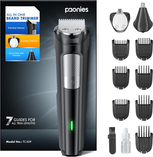 🧔 Barttrimmer Herren Haarschneidemaschine | USB Wiederaufladbar & Wasserdicht | Multifunktionaler Bartschneider