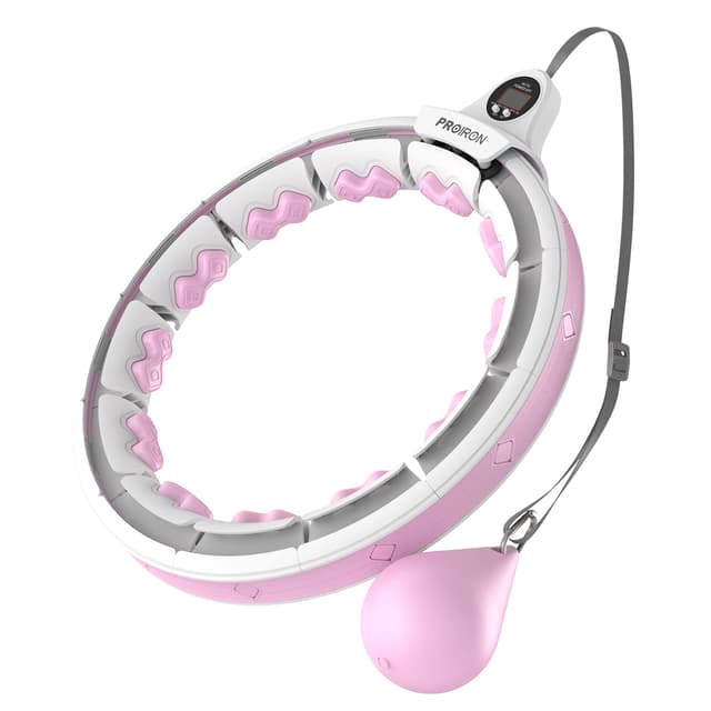 PROIRON Smart/Hula Hoop Reifen - Einstellbarer Fitness Reifen mit Massageköpfen und Gewicht - 73-98cm Schaumstoff - Kinder und Erwachsene - Smart-Rosa