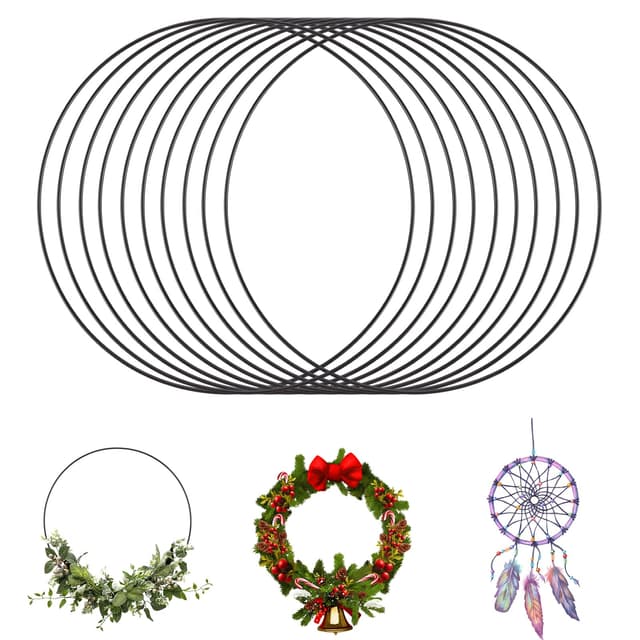 🎨 LDHHYH 10 Stück 30cm Metallringe zum Basteln - Premium-Material