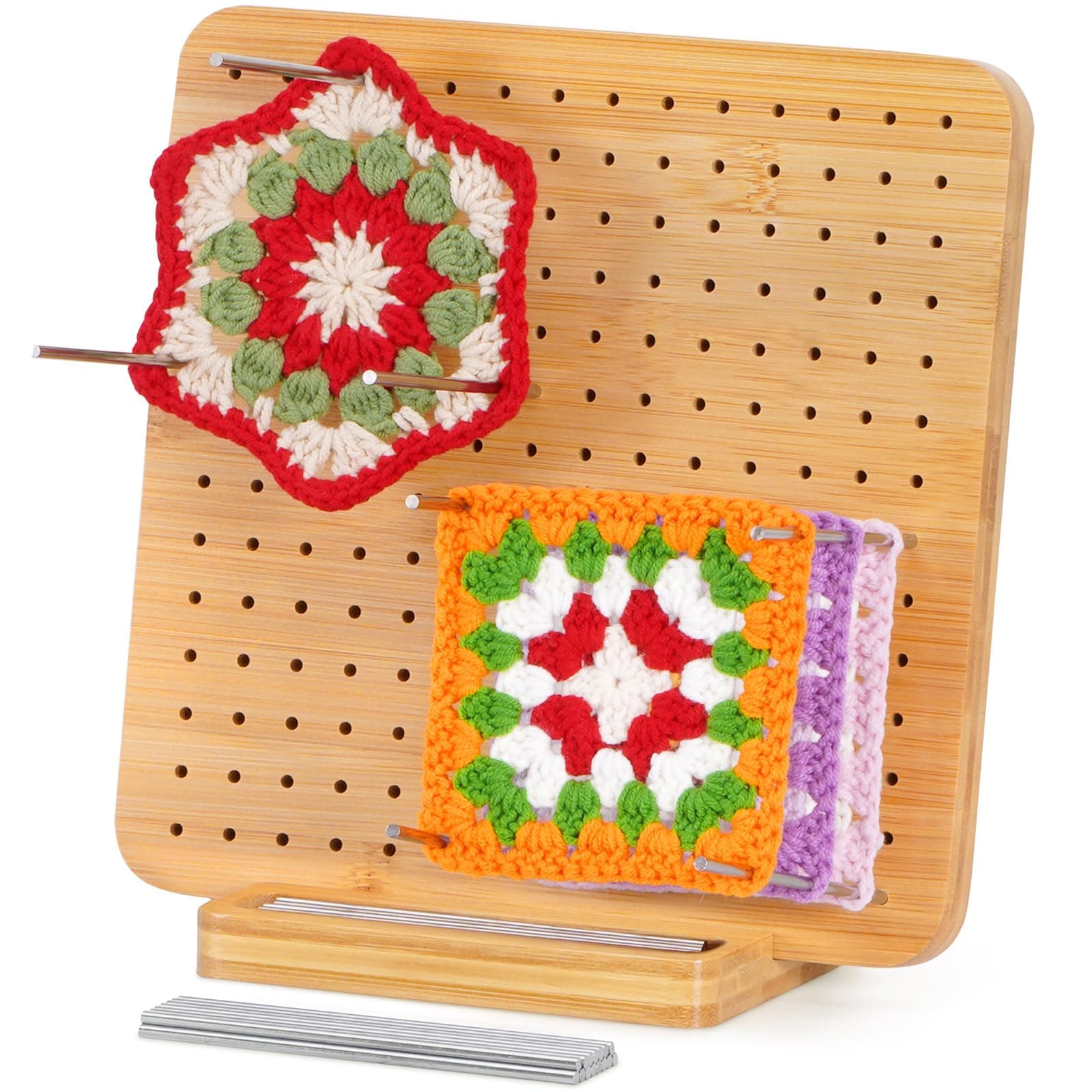 🧶 Lifewit 19,6cm*19,6cm*1,5cm Blocking Board Häkeln mit 20 Stiften 🎁