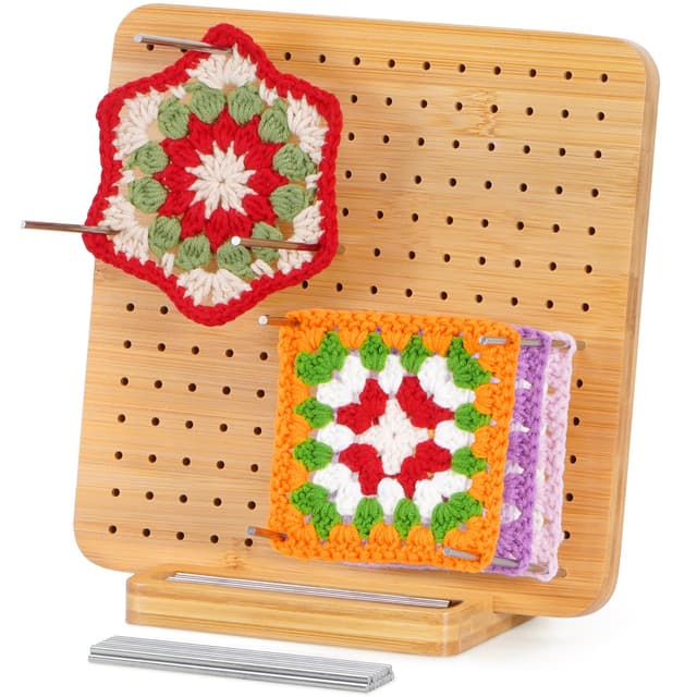 🧶 Lifewit 19,6cm*19,6cm*1,5cm Blocking Board Häkeln mit 20 Stiften 🎁