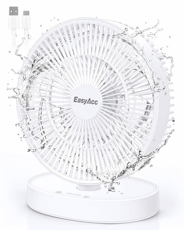 EasyAcc 9 Zoll USB Tischventilator mit Luftzirkulation und Timer ⏳