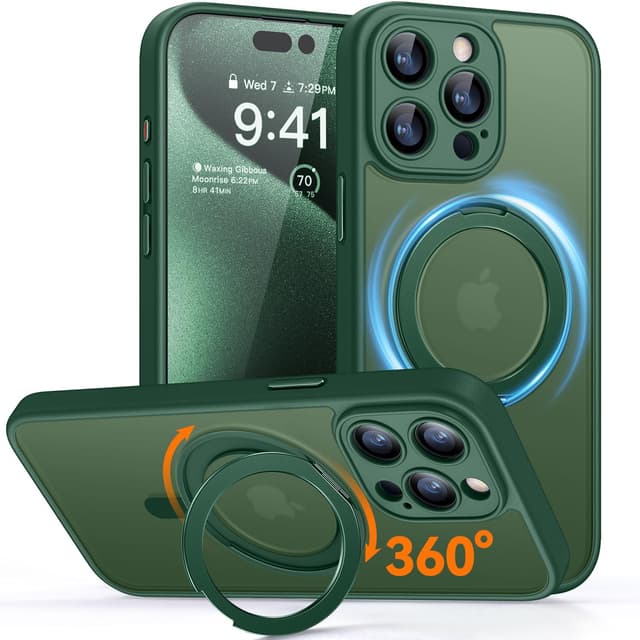 📱 CANSHN 360° Ständer für iPhone 15 Pro Hülle 🌈