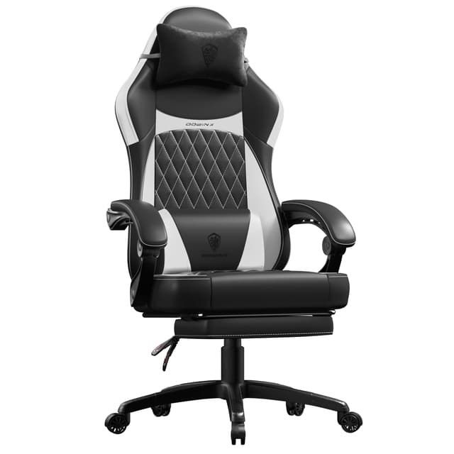 🎮 Dowinx Gaming Stuhl Racing Gamer Stuhl, Ergonomischer Gaming Sessel mit Lendenwirbelstütze
