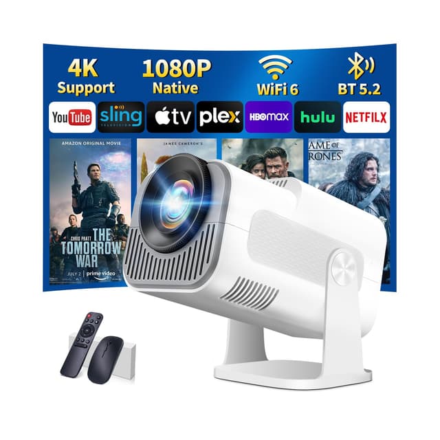 🌟 Beamer 4K Projektor Full HD 1080P Android Tragbarer Projektor 🎥
