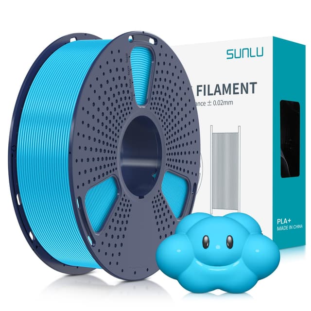 SUNLU PLA+ Filament 1.75mm Himmelblau 1KG 🌟 Stärker belastbar & Maßgenau