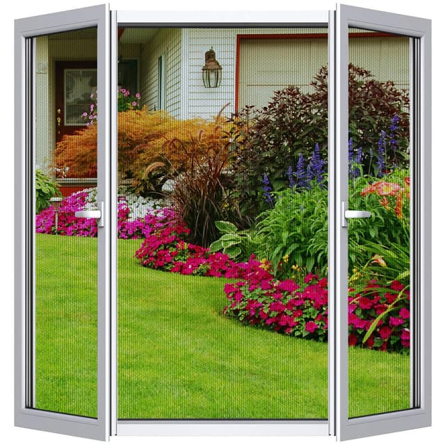 Fliegengitter Fenster 2-er Set 180 * 150cm | Insektenschutz | Schwarz 180x150cm - 2 Stück