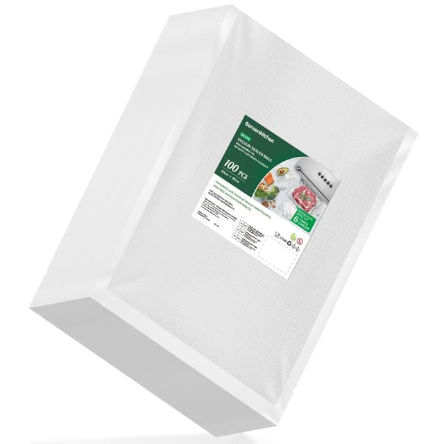 🔥 Bonsenkitchen Profi Vakuumbeutel - 100 Beutel 20x30cm 🔥