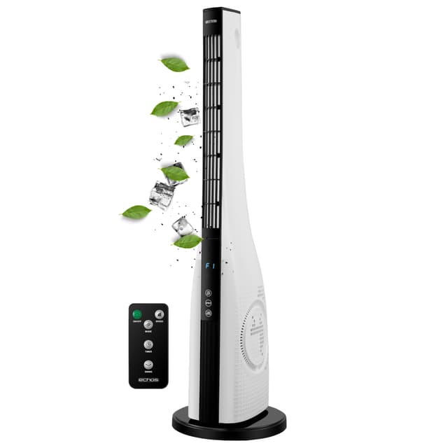 🌀 Echos® Turmventilator mit LED-Display und Fernbedienung 🌬️ Energiesparend & leise 🏡
