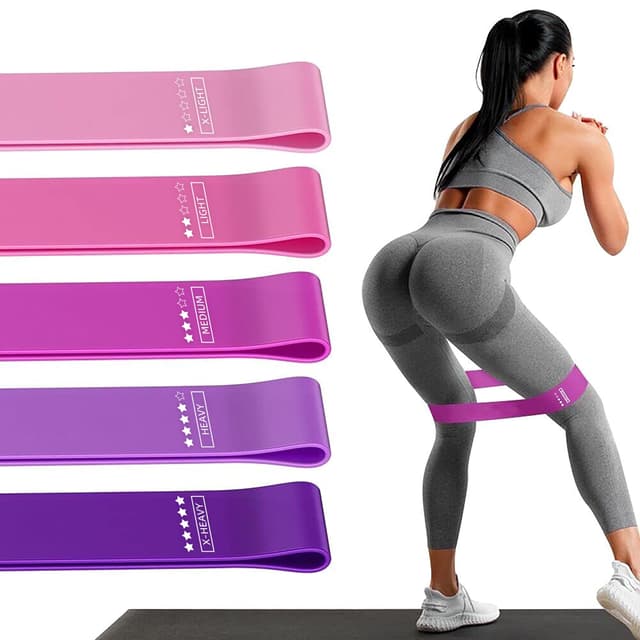 🏋️‍♀️ Fitnessbänder 5er Set mit 5 Stufen für Heim-Fitness und mehr! 🌟