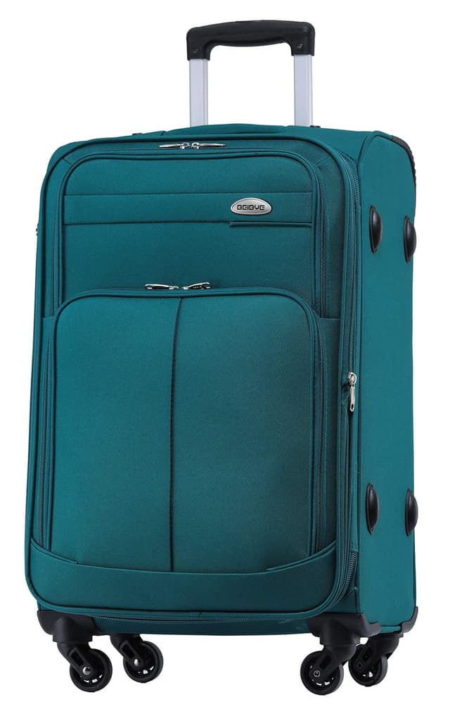 🧳 BEIBYE 4 Rollen Reisekoffer - Stoffkoffer Handgepäck Kindergepäck Gepäck Koffer Trolley Set-XL-L-M (Türkis, M-Handgepäck-54cm)