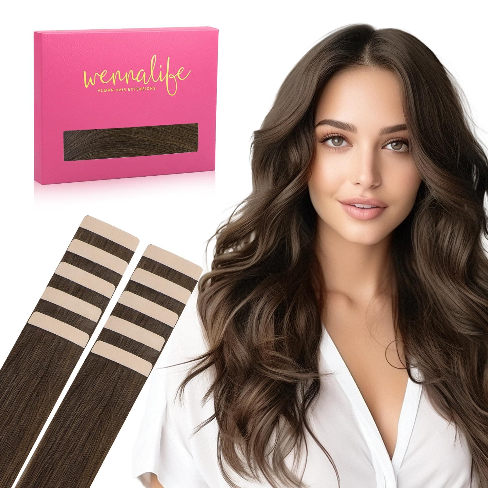 WENNALIFE Tape Extensions Echthaar - Remy Echthaar Extensions