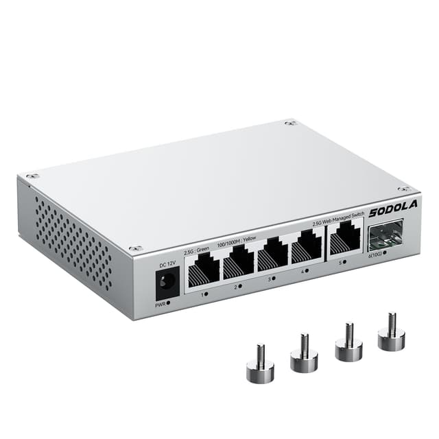 🔥 SODOLA 5-Port 2.5Gbit Switch Managed - Ultra-Schnell und Leistungsstark! 🔥