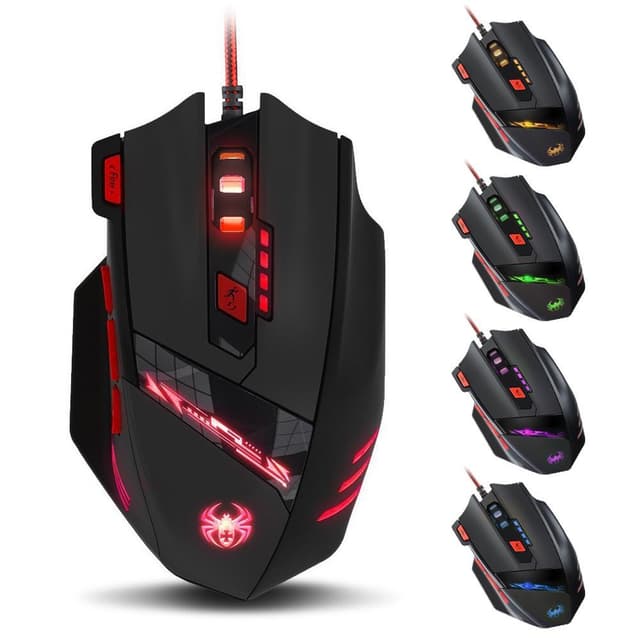 🎮 Zelotes Kabelgebundene Gaming Maus mit 9200 DPI, RGB-Beleuchtung und ergonomischem Design 🖱️