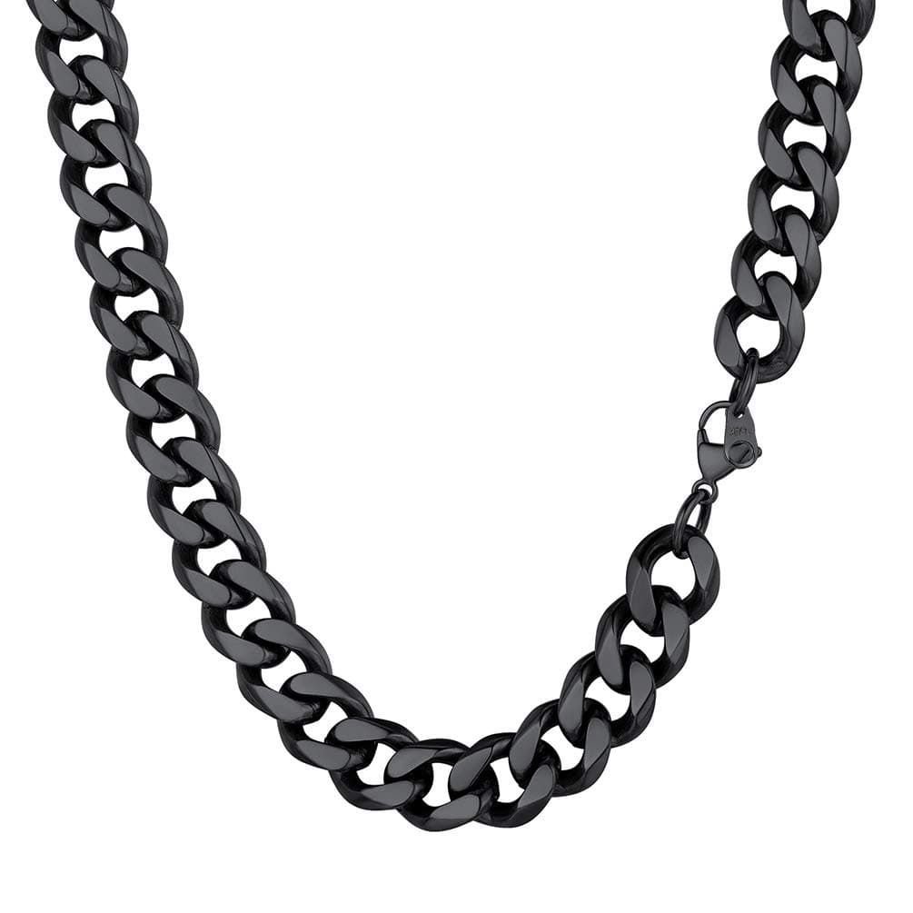 PROSTEEL Herren Halskette Klassische Panzerkette 3/6/9/12mm breit kubanische Gliederkette Herren Hip-Hop Kette ✨
