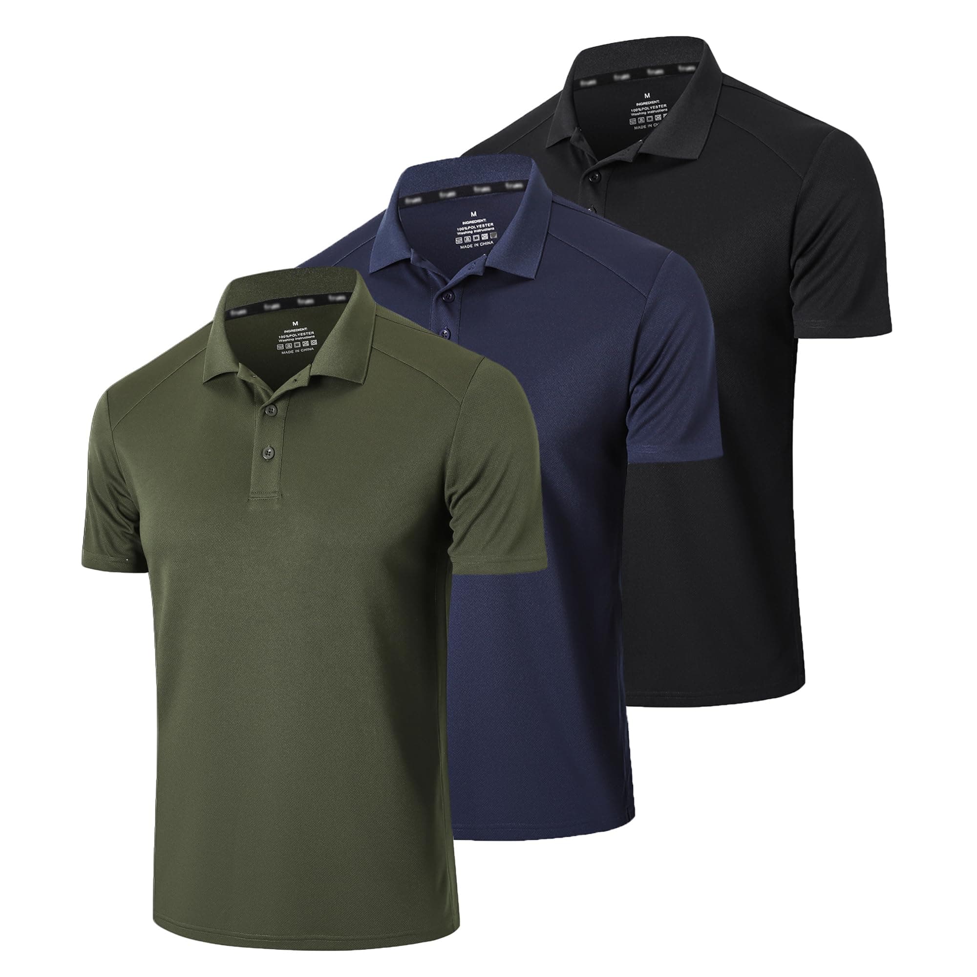 🏌️‍♂️👕 Gaiatiger 3er Pack Poloshirt Herren Kurzarm Schlank Leicht T-Shirt 🏌️‍♂️