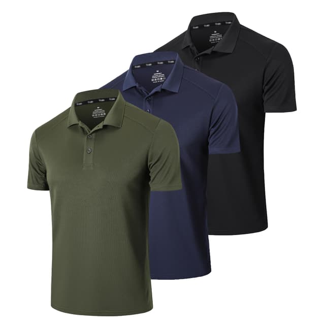 🏌️‍♂️👕 Gaiatiger 3er Pack Poloshirt Herren Kurzarm Schlank Leicht T-Shirt 🏌️‍♂️