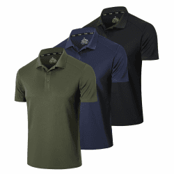 🏌️‍♂️👕 Gaiatiger 3er Pack Poloshirt Herren Kurzarm Schlank Leicht T-Shirt 🏌️‍♂️