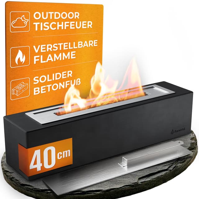 flammtal Bioethanol Tischfeuer für Terrasse Balkon Garten Tisch Deko