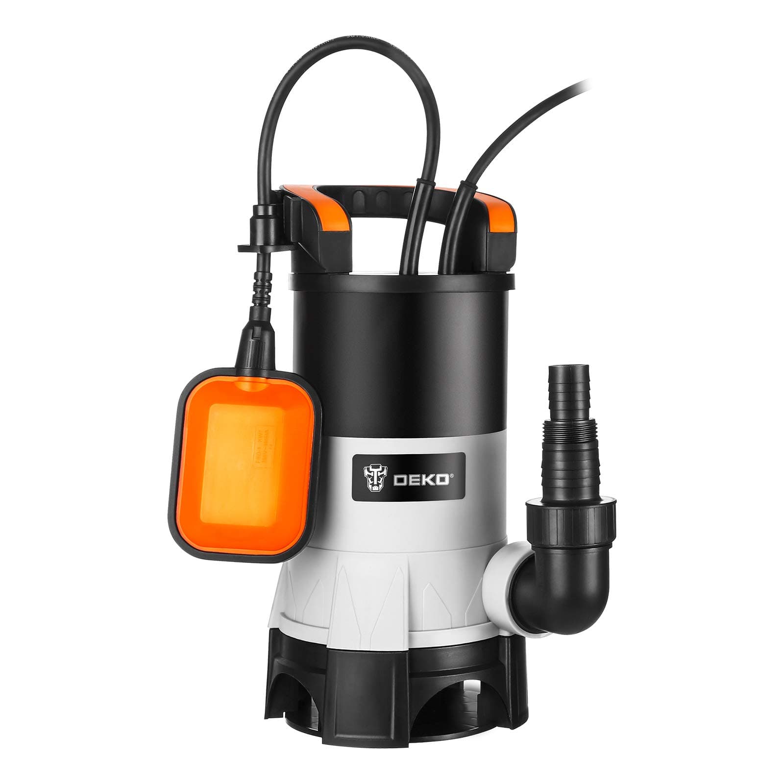 DEKO 400W Tauchpumpe Schmutzwasserpumpe 🌊 Wasserpumpe Pumpe Abwasserpumpe: 400W-Orange