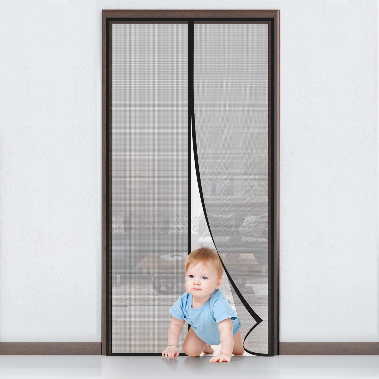 🚪🪲 MYCARBON Fliegengitter Tür Magnet 140x240cm - Insektenschutz Balkontür