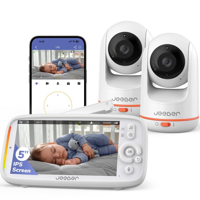Jeeber Babyphone mit 2 Kameras und APP 📹👶