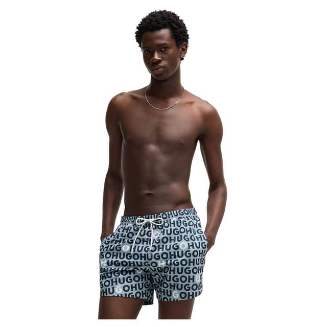 🌊🩳 HUGO Herren Tortuga Logo-Druck-Badeshorts mit Tunnelzug XXL 483open Blue 🩳🌊