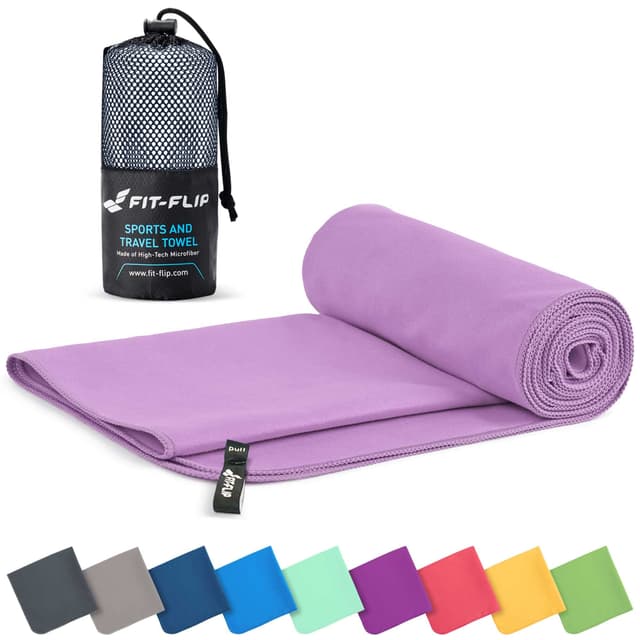 Fit-Flip Mikrofaser Handtuch 🌟 Kompakt & Leicht 🏋️‍♂️ Schnelltrocknend & Saugstark 💧