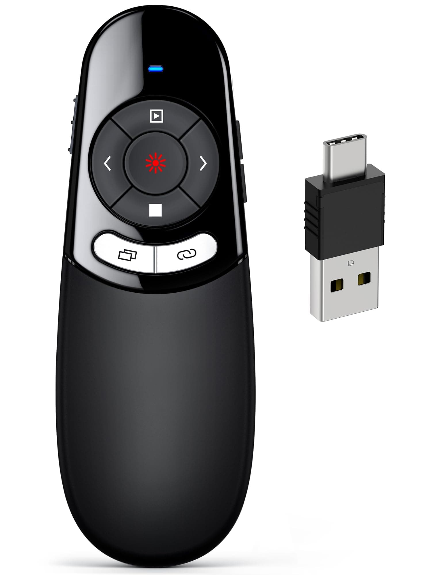 🚀 USB C Presenter - Kabellose 2.4 GHz Powerpoint Fernbedienung
