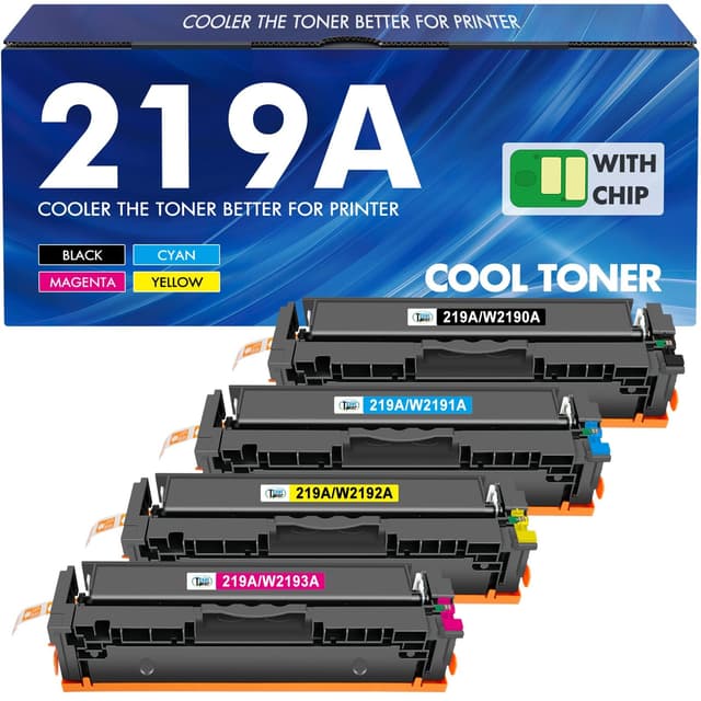 4-Pack Kompatible Ersatz Toner Mit Chip für HP 219A 219X
