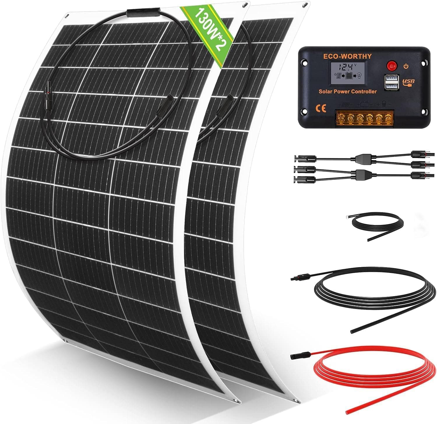🌞 ECO-WORTHY 260 Watt 12 Volt Flexibles Solarpanel Kit - Angebot!