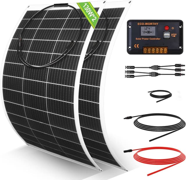 🌞 ECO-WORTHY 260 Watt 12 Volt Flexibles Solarpanel Kit - Angebot!