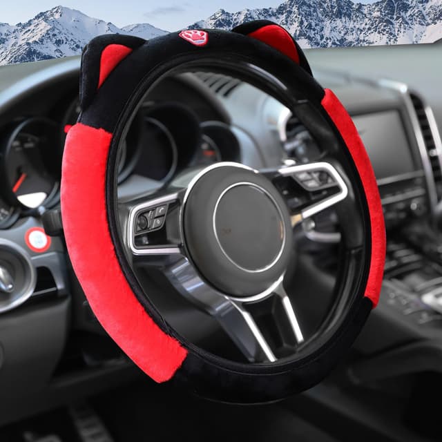 🚗 Flaconi Auto Lenkradbezug Plüsch 🐱🐱
