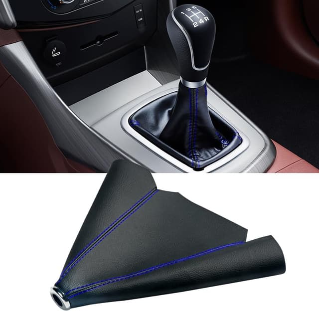 🚗 Flaconi Auto-Schalthebelabdeckung - Schwarz&Blau 🚙
