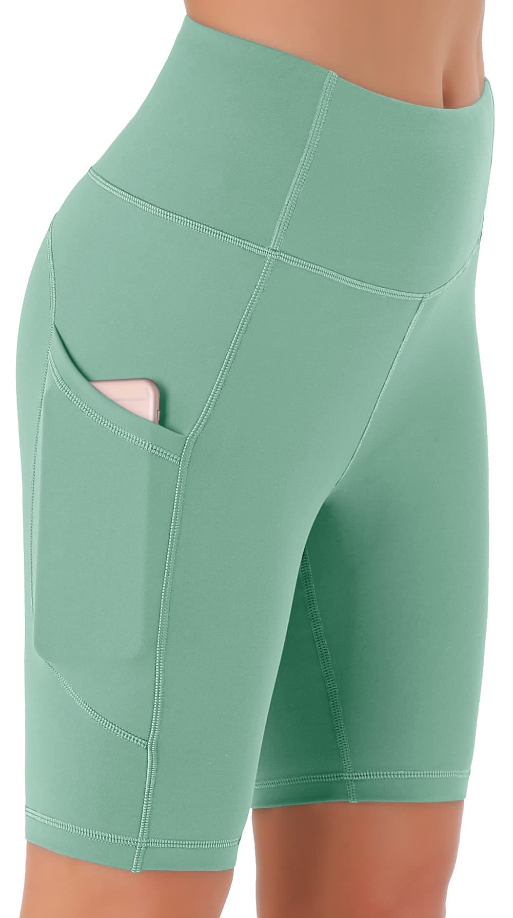 Persit Damen Kurze Leggings mit Taschen XL Schwimmbadgrün 👖🌿