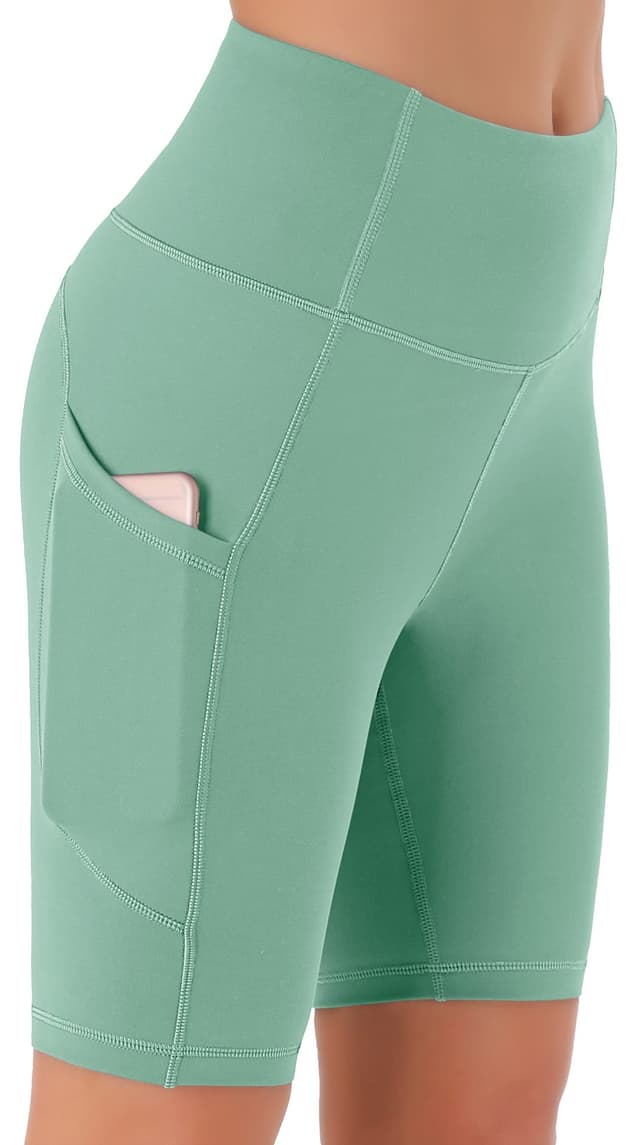Persit Damen Kurze Leggings mit Taschen XL Schwimmbadgrün 👖🌿