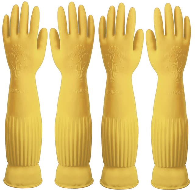 YIOIY Reinigungshandschuhe | Wasserdichter Gummihandschuh für Küchenreinigung | Gelb, L