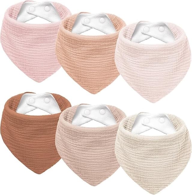 👶🌈 Susurration Lätzchen Baby Dreieckstuch Baby Musselin Halstuch Baby für Junge und Mädchen 6 Stück 🌟