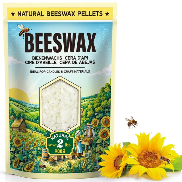 Bienenwachs Pastillen 908G/2.2KG/4.5KG 🕯️🐝 - Hochwertiges Material für Kerzenherstellung und Hautpflege