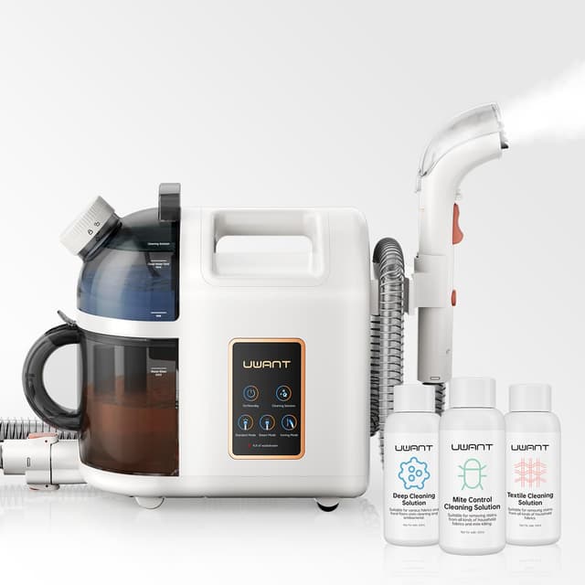 Uwant B200 Polsterreiniger Gerät 1900W | Dampf, Schrubben und Saugen | Für Teppiche, Sofas, Vorhänge, Kleidung 🧼