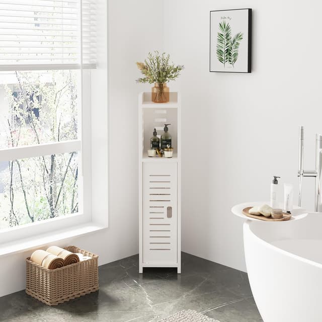 🛁 Dripex Badezimmerschrank in Weiß 80x18x20cm - Platzsparender Organizer 🌿