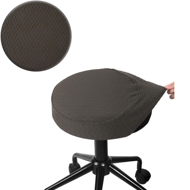 Luxus Stoff Hocker Sitzbezug - M-braun - 1 Stück