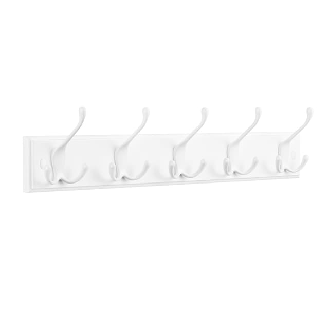 🌟 SONGMICS Wandgarderobe mit 5 Dreifach-Haken aus Metall - wolkenweiß LHR305W01