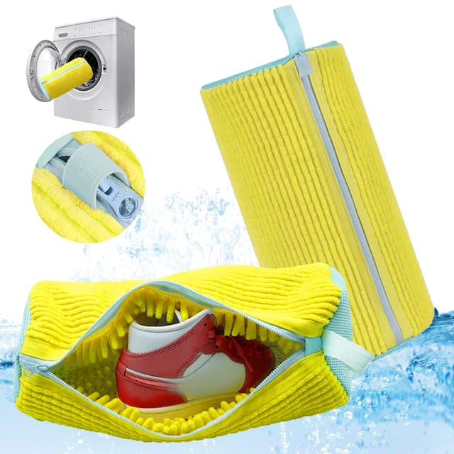 360° Schuhreinigungsbeutel für die Waschmaschine 🌟 Gelb 2pcs 🌟