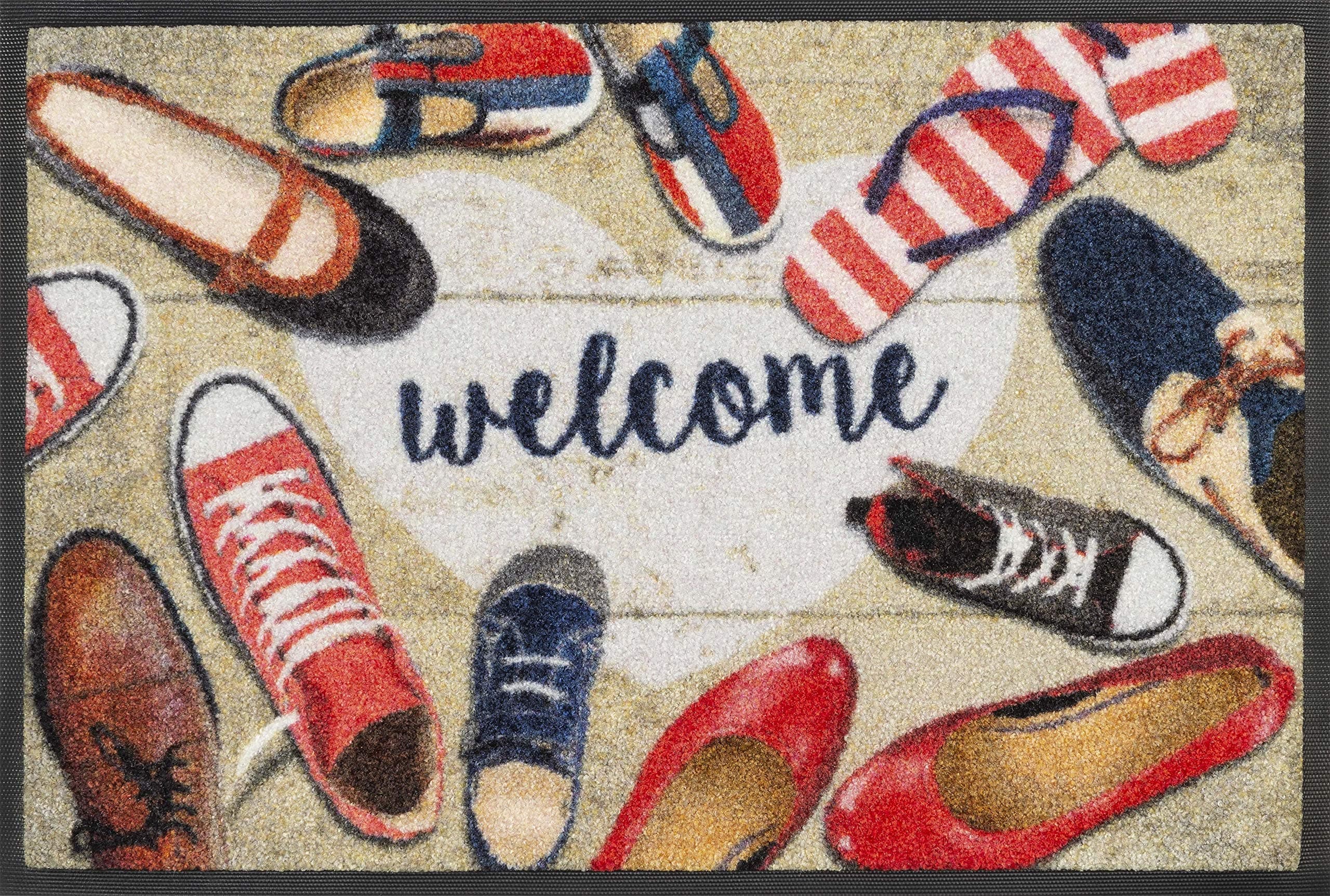🌟 Großer Deal! wash+dry Fußmatte, Shoes welcome 40x60cm 🌈