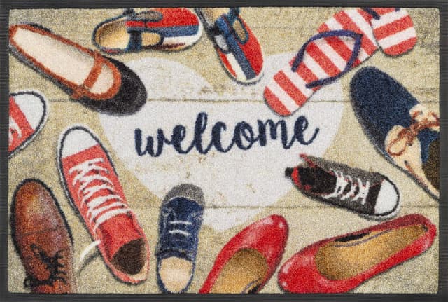 🌟 Großer Deal! wash+dry Fußmatte, Shoes welcome 40x60cm 🌈