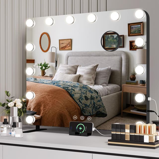 🌟 MAMIZO Hollywood Spiegel 60x50cm mit LED-Beleuchtung 🌟