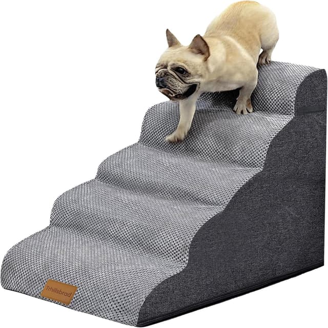 🐾 Trhillsbrad Breiter Hundetreppe 5 Stufen 62cm hoch für Kleine Hunde 🐕