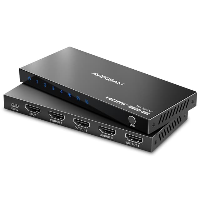 AVIDGRAM HDMI Splitter 1 In 4 Out 4K 60Hz 4:4:4 📺🔌